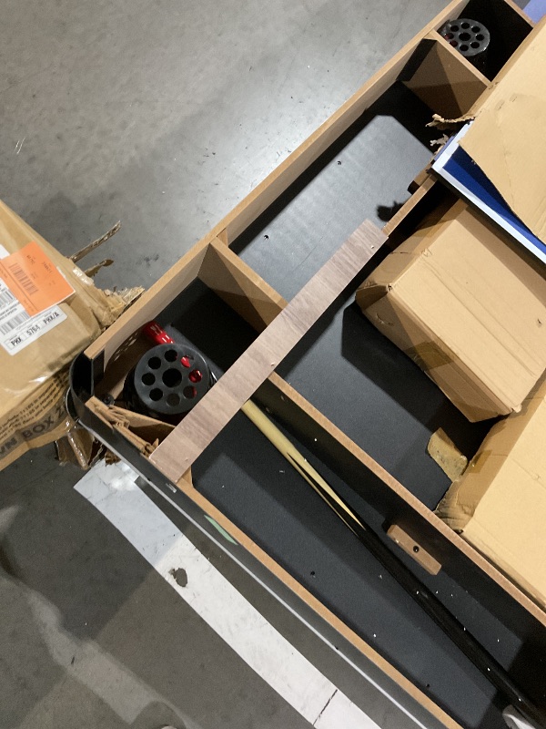 Photo 1 of (TRUCK/TRAILER PICK UP ONLY)
Hathaway Maverick 7 Foot Pool Table with Table Tennis Top – With Accessories for Both Games – Space-Saving Ping Pong and Pool Table Combo for Families – Matte Black Finish, Red Felt