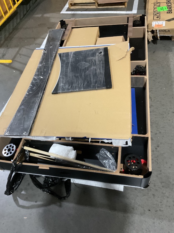 Photo 1 of (TRUCK/TRAILER PICK UP ONLY)
Hathaway Maverick 7 Foot Pool Table with Table Tennis Top – With Accessories for Both Games – Space-Saving Ping Pong and Pool Table Combo for Families – Matte Black Finish, Red Felt