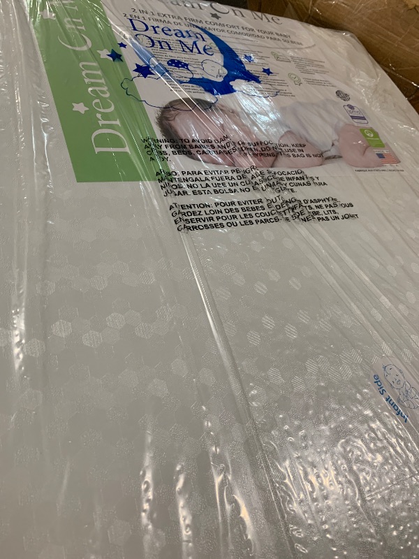 Photo 1 of (minor cut on mattress)
Dream On Me Honeycomb Orthopedic Firm Fiber Standard Baby Crib Mattress, Greenguard Gold and JPMA Certified, 5” Fiber Core Optimum Support, Fits Crib and Toddler Bed, Waterproof Vinyl Cover