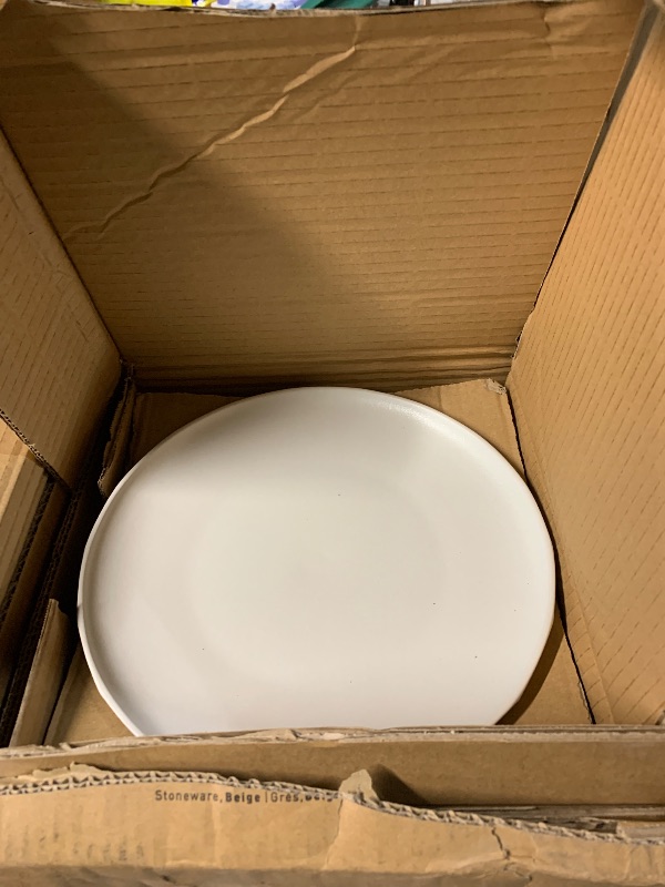 Photo 3 of Stone Lain Rio 4-Piece Dinner Plate Set Stoneware, Beige