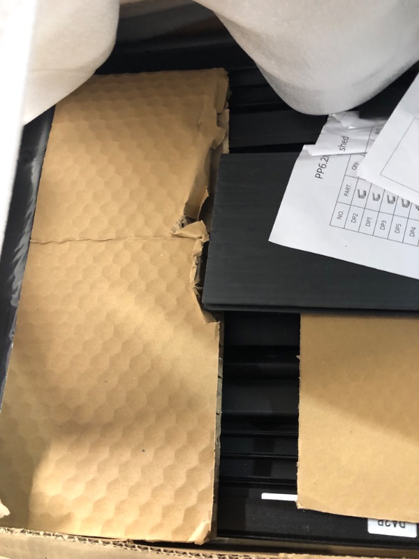 Photo 1 of **********INCOMPLETE ITEM, THIS IS ONLY 1 BOX IN A MULTI BOX SET****************
DWVO 6x4 FT Outdoor Resin Storage Shed with Floor, Waterproof Storage Shed with Lockable Door, Window and Vent, Plastic Tool Storage for Garden, Backyard, Patio, Lawn(Blue-Gr