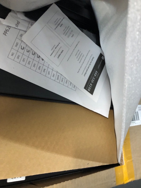 Photo 1 of **********INCOMPLETE ITEM, THIS IS ONLY 1 BOX IN A MULTI BOX SET****************
DWVO 6x4 FT Outdoor Resin Storage Shed with Floor, Waterproof Storage Shed with Lockable Door, Window and Vent, Plastic Tool Storage for Garden, Backyard, Patio, Lawn(Blue-Gr