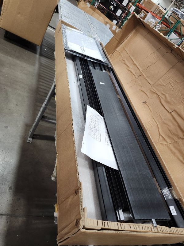 Photo 1 of **********INCOMPLETE ITEM, THIS IS ONLY 1 BOX IN A MULTI BOX SET****************
DWVO 6x4 FT Outdoor Resin Storage Shed with Floor, Waterproof Storage Shed with Lockable Door, Window and Vent, Plastic Tool Storage for Garden, Backyard, Patio, Lawn(Blue-Gr