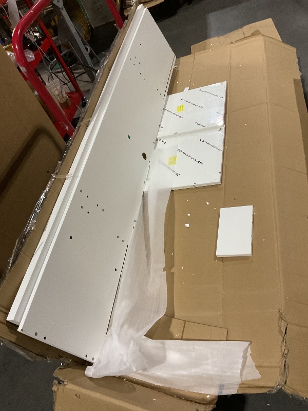 Photo 1 of **PARTIALLY BUILT, see pics** 70 Inch Fireplace TV Stand with 36 Inch Electric Fireplace, 12 Colors LED Lights, 750W/1500W for Max 80 Inch TV, 2 Tier Storage 2 Door Cabinet