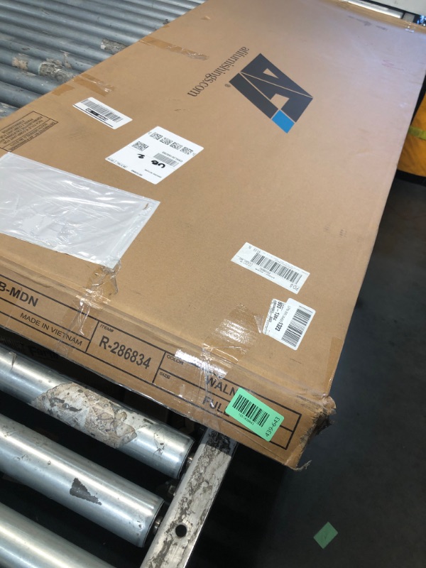 Photo 1 of (missing side posts) AFI, Madison Full Solid Wood Panel Headboard with Attachable Charger, Walnut