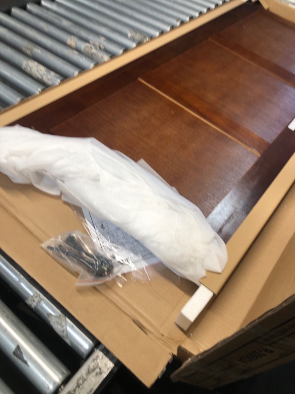 Photo 1 of (missing side posts) AFI, Madison Full Solid Wood Panel Headboard with Attachable Charger, Walnut