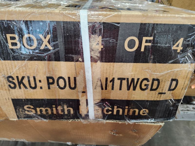 Photo 1 of ******************INCOMPLETE ITEM-THIS IS ONLY BOX #4 OUT OF 4 TOTAL****************
GarveeLife Smith Machine Home Gym All in One, 2200LBS Squat Rack Power Cage with Smith Bar, Lat Pull-Down, Cable Systems, Leg Hold-Down and More Attachments, Workout Equi