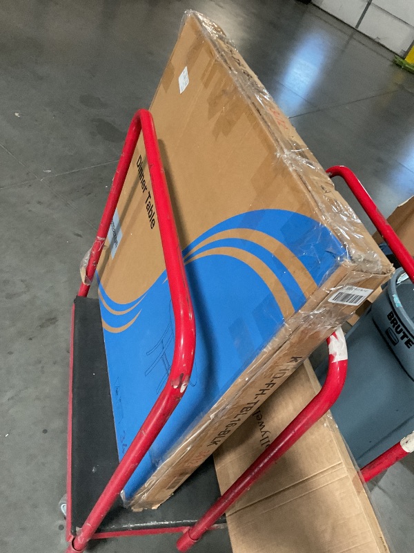 Photo 1 of ****TABLE ONLY****
VECELO 5 Piece Dining Table Set for 4, Faux Marble Dinette with Chairs for Kitchen, Breakfast Nook, Small Space, Dark Black