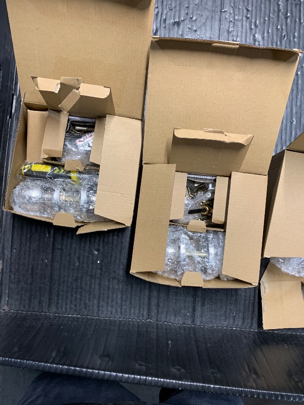 Photo 1 of (4 Sets) All Keyed Same Entry Door Knob and Single Cylinder Deadbolt Combo Set, Satin Nickel Exterior Door Knobs with Lock and Keys for Entrance and Front Door