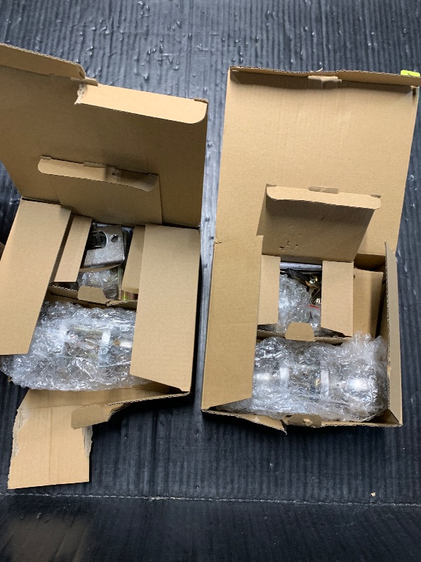 Photo 1 of (4 Sets) All Keyed Same Entry Door Knob and Single Cylinder Deadbolt Combo Set, Satin Nickel Exterior Door Knobs with Lock and Keys for Entrance and Front Door