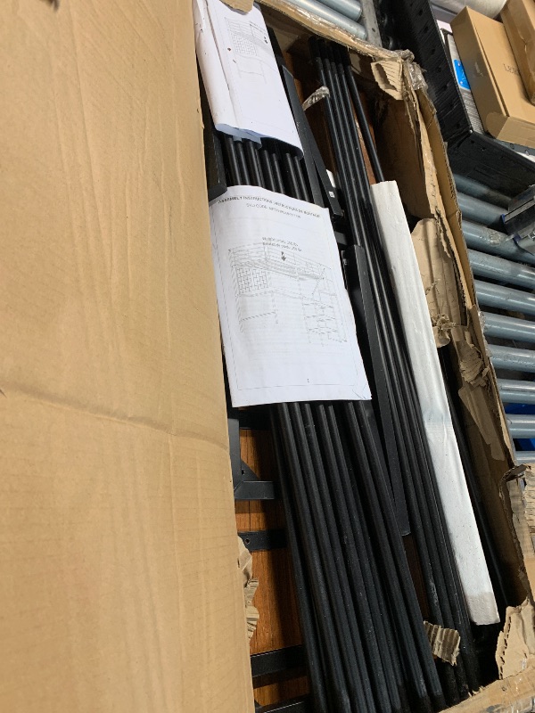 Photo 1 of ***PARTS ONLY- DAMAGE TO SOME OF THE FRAMING BARSBellemave Twin Loft Bed with Desk and Storage Wardrobe, Heavy Duty Loft Bed with Stairs and Metal Grid, Twin Size Loft Bed for Kids, Girls, Boys, No Box Spring Needed, Black Twin