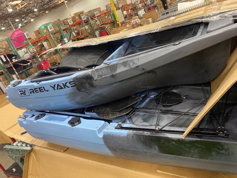 Photo 1 of **TRUCK /TRAILER PICK UP ONLY**
Reel Yaks Recon Modular Fishing Kayak - 10.5ft Lightweight Fin Drive, Sit On Top Kayak for Adults & Youth - Stable & Portable, Ideal Space-Saving Design - 430 lbs Capacity - Blue Gray
