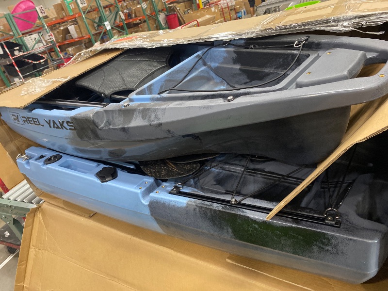 Photo 1 of **TRUCK /TRAILER PICK UP ONLY**
Reel Yaks Recon Modular Fishing Kayak - 10.5ft Lightweight Fin Drive, Sit On Top Kayak for Adults & Youth - Stable & Portable, Ideal Space-Saving Design - 430 lbs Capacity - Blue Gray