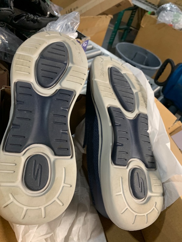 Photo 1 of ***(MINOR DAMAGE/ HEAVILY USED)***Skechers Men's Gowalk Arch Fit-Athletic Slip-on Casual Loafer Walking Shoe Sneaker, Navy/Grey, 12