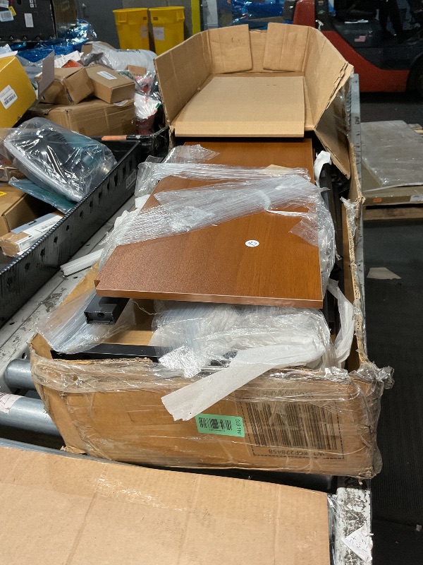 Photo 1 of ***PARTIAL SET - PRICE ADJUSTED***
Bellemave Twin Over Queen bunk Bed, Queen loft Bed with Shelves and Storage and Hangers, Black