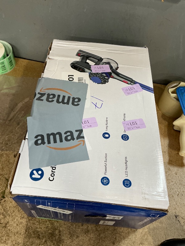 Photo 1 of *******************FOR PARTS ONLY-Missing one tube;  can't be used properly without it******************
KARDV Cordless Vacuum Cleaner, 500W/40Kpa Vacuum Cleaners for Home, 60Mins Stick Vacuum with LED Display, Anti-Tangle & Wall Mount Charging, 8 in 1 Li