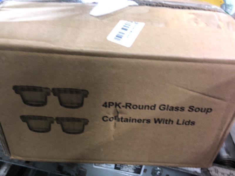 Photo 1 of ** 4th TUPPAWARE REMOVED BECAUSE OF BROKEN GLASS** Pack of 3 glass tupperware