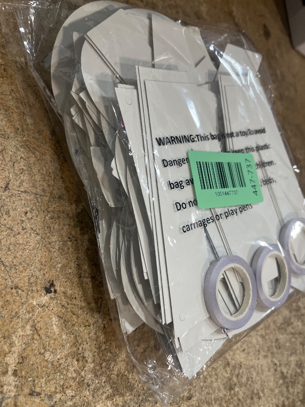 Photo 1 of 116 Pcs DIY Glitter Custom Banner Kit - Custom Banner Including 111 Letters and Numbers, 3 Rope and 2 Threading Device for Personalized Decor for Birthday