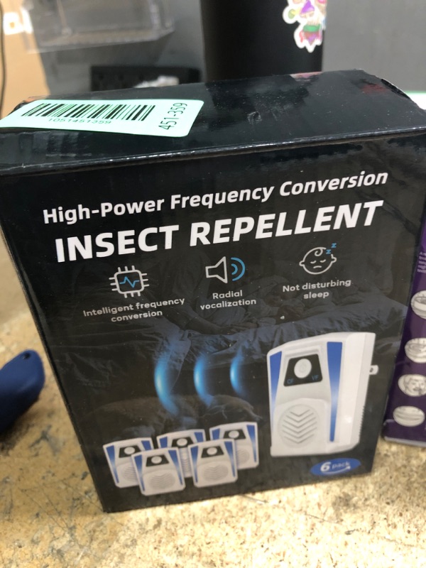 Photo 1 of [2025 Upgraded] Ultrasonic Insect & Pest Indoor Repeller, Plug-in Control Electronic Repellent for Roach, Spider, Ant, Rodent, Mouse, Bugs, Mosquito, Mice, 2 Mode Switching (6 Pack)