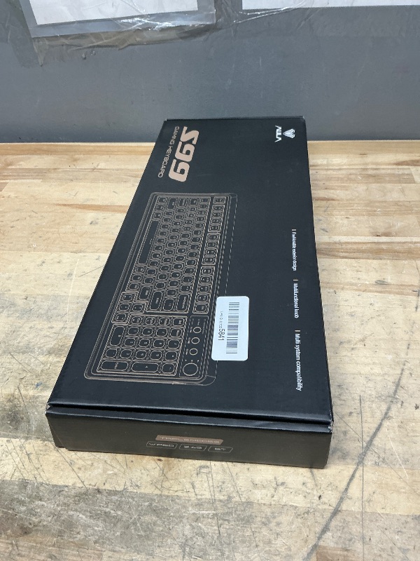 Photo 1 of ** see notes *****AULA 99 Wireless Keyboard, Custom Computer Keyboard, Tri-Mode Bluetooth 5.0/2.4GHz/USB-C Cute Creamy Gaming Keyboards with Number Pad, RGB Backlit Media Knob Programmable Keybaord for PC Gamer - Grey