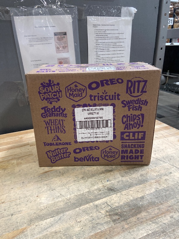 Photo 1 of *BB: 1/22/2026* belVita Bite Size Snacks Variety Pack, Blueberry, Chocolate and Cinnamon Brown Sugar Crunchy Bites, 40 Snack Packs