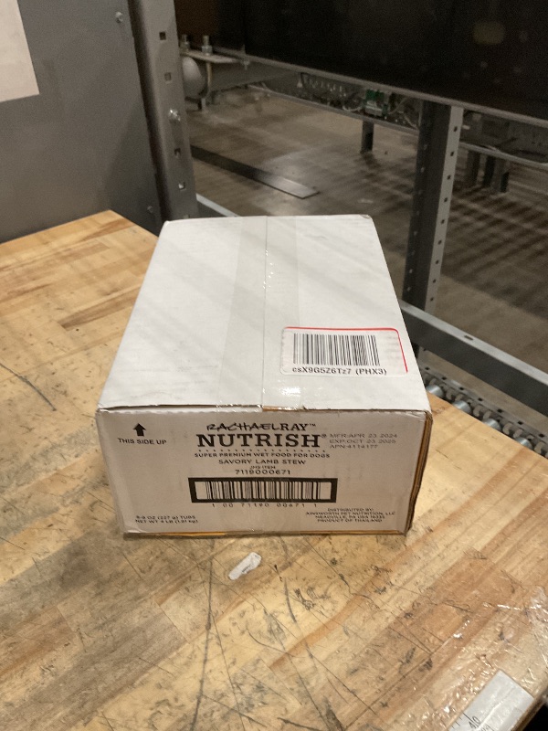 Photo 1 of *10/23/2025* Nutrish Rachael Ray Premium Natural Wet Dog Food, Savory Lamb Stew Recipe, 8 Ounce Tub (Pack of 8)