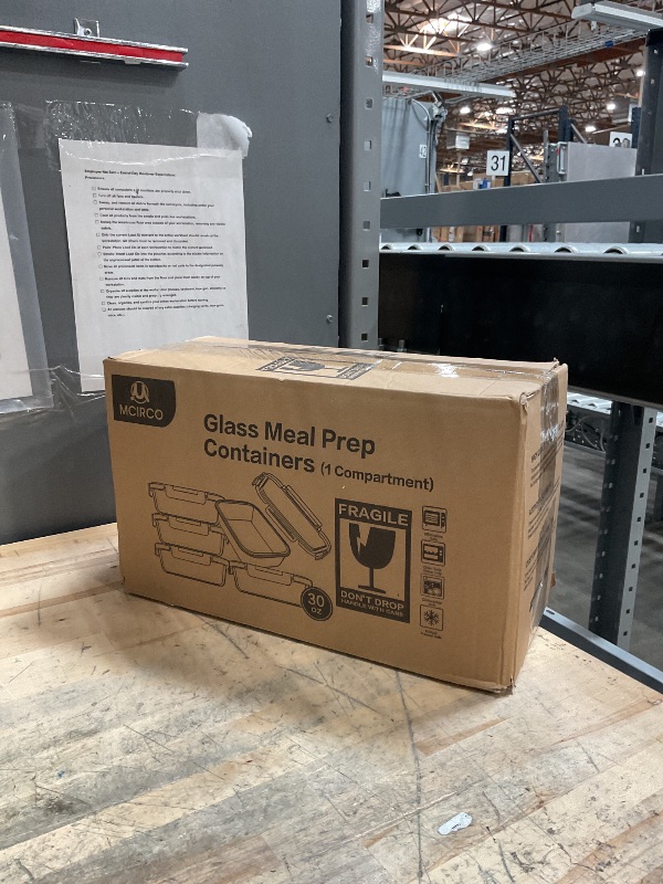 Photo 1 of [5-Packs, 30 Oz] Glass Meal Prep Containers with Snap Locking Lids Glass Food Containers,Airtight Lunch Container,Microwave, Oven, Freezer and Dishwasher