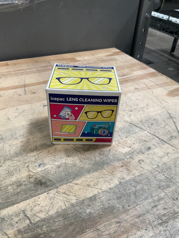 Photo 1 of *12/29/2026* Glasses Wipes Lens Cleaner- -Moistened Individual Wrapped Eye Glasses Cleaning Wipes | Glasses Cleaner Safely Cleans Glasses, Sunglasses, Phone Screen, Electronics & Camera Lens (white-200)