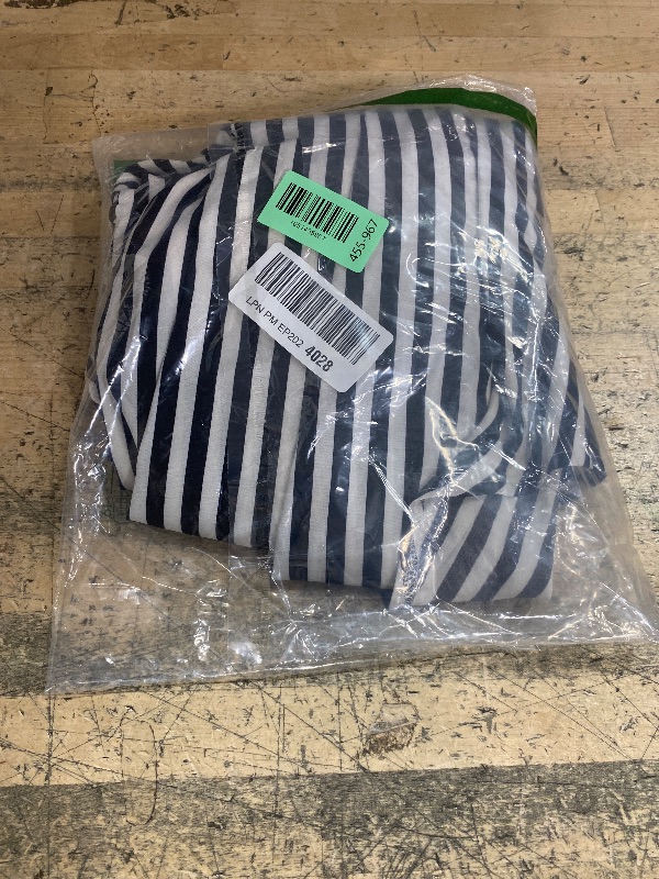 Photo 1 of ** MISSING BELT ** Shirt Dresses for Women 2025 Striped Fall Long Sleeve V Neck Midi Dress Loose Business Casual Shirtdress with Belt Black M