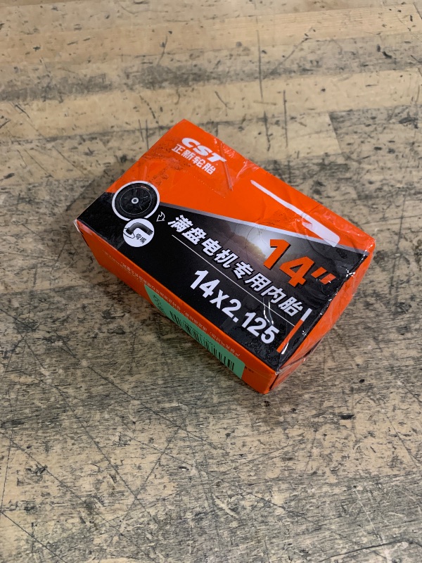 Photo 1 of 14x2.125 Butyl Bike Inner Tube, 14 Inch Bike Tube with CR202 Bent Valve Stem Compatible with Most 14x1.90 14x1.95 14x2.0 14x2.10 14x2.125 Electric Scooters Electric Bicycle E-Bike Tire Tube 1Pcs