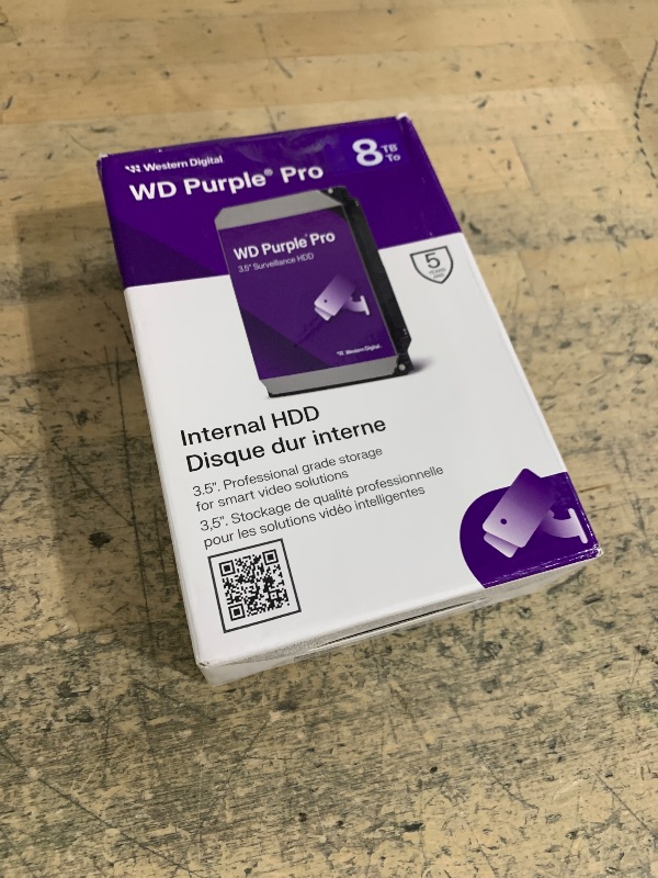 Photo 1 of **FOR PARTS ONLY/NON-FUCTIONAL** Western Digital 8TB WD Purple Pro Surveillance Internal Hard Drive HDD - SATA 6 Gb/s, 256 MB Cache, 3.5" - WD8002PURP