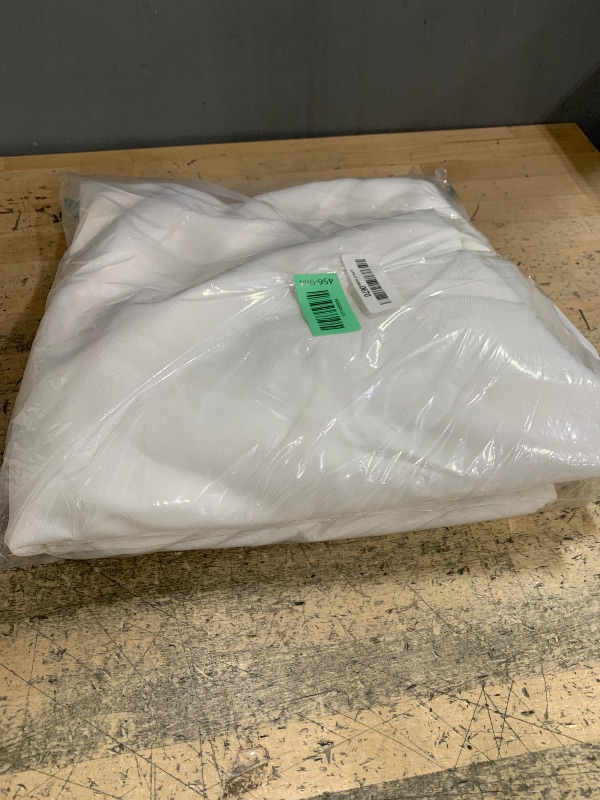 Photo 1 of TOWN & COUNTRY BASICS Cabana Solid Heavyweight Indoor Outdoor Curtains, Light Filtering Opacity with Grommet Top, Water Repellent, 2-Pack Set, 54"x96", Vanilla