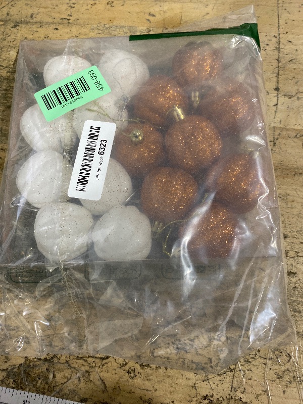 Photo 1 of 16 Pcs Fall Thanksgiving Pumpkin Hanging Ornaments- 2.2" x 1.8" Glitter Fall Pumpkin Tree Ornaments- Shatterproof Farmhouse Rustic Hanging Pumpkins Decoration for Autumn Thanksgiving Xmas Home Decor