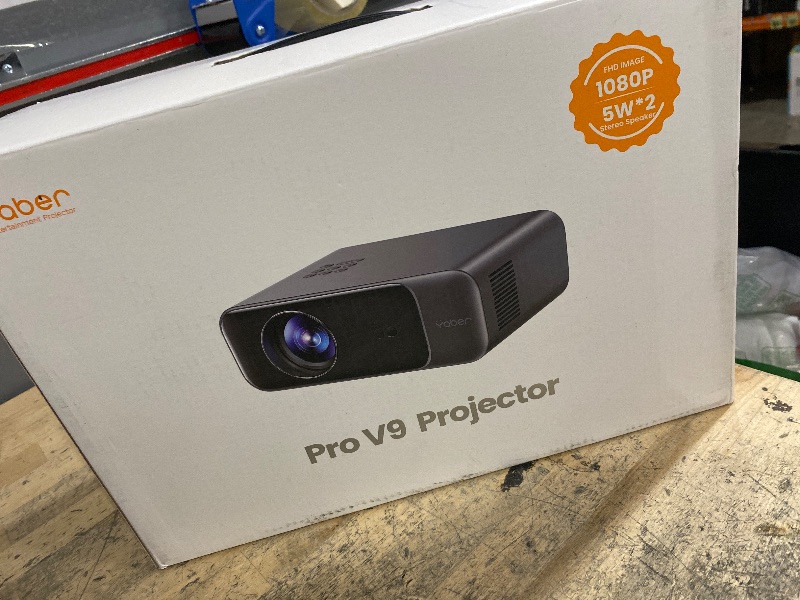 Photo 1 of [Auto Focus/4K Support] Projector with WiFi 6 and Bluetooth 5.2, YABER Pro V9 Native 1080P Outdoor Movie Projector, Auto 6D Keystone & 50% Zoom, Home Theater Projector for Phone/TV Stick/PC