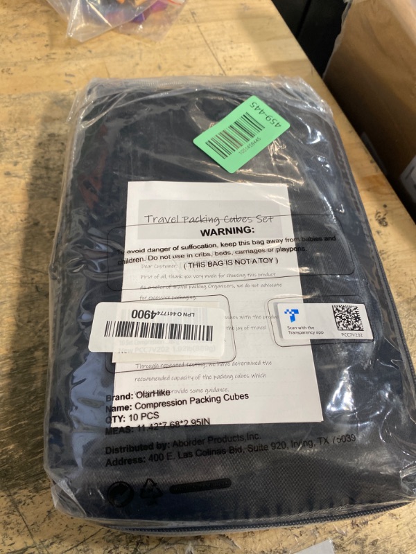 Photo 1 of 10 Set Compression Packing Cubes for Travel Essentials,Compressible Expandable Packing Cubes for Suitcase,OlarHike Luggage Organizer Bags for Travel,Handy Helper for Organizing Clothes(Black)