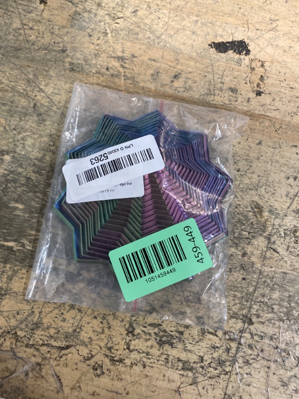 Photo 1 of 3D Printed Expanded Sensory Fidget Star with Handles Colorful Fractal Fidget Hexagon Whirling Spiral Star Shaped Toys for Stress Relief