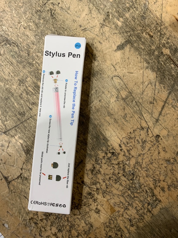 Photo 1 of 2PCS Stylus Pens for Touch Screens,Stylus Pen for iPhone/iPad/Tablet Android/Microsoft Surface,Compatible with Touch Screens(White Pink/White Blue)