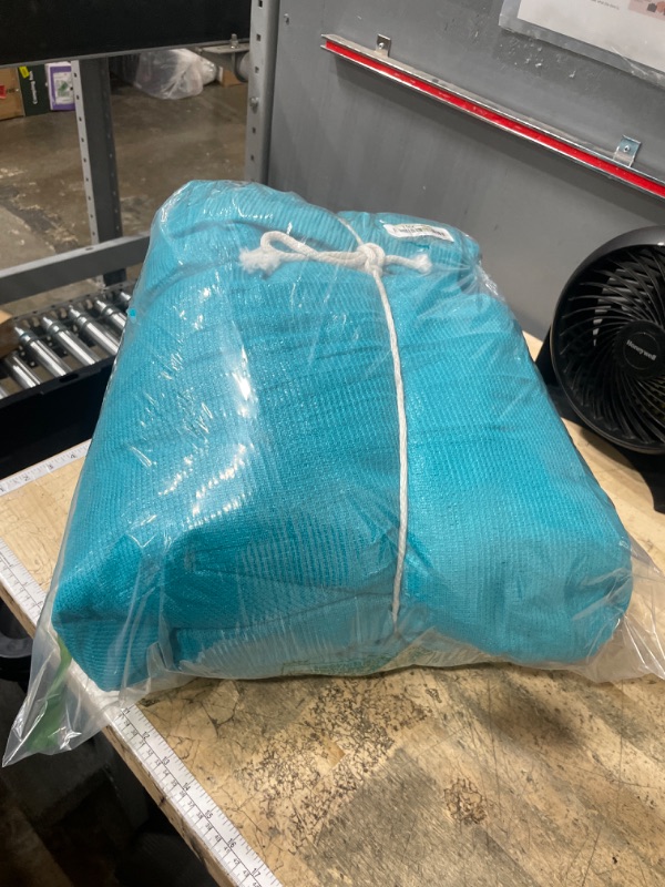 Photo 1 of 16'x20' Sun Shade Sail Curved Commercial Outdoor Shade Cover Turquoise Rectangle Heavy Duty Permeable 185GSM UV Block Sunshade for Backyard Yard Deck Patio Garden Outdoor Activities and Facility