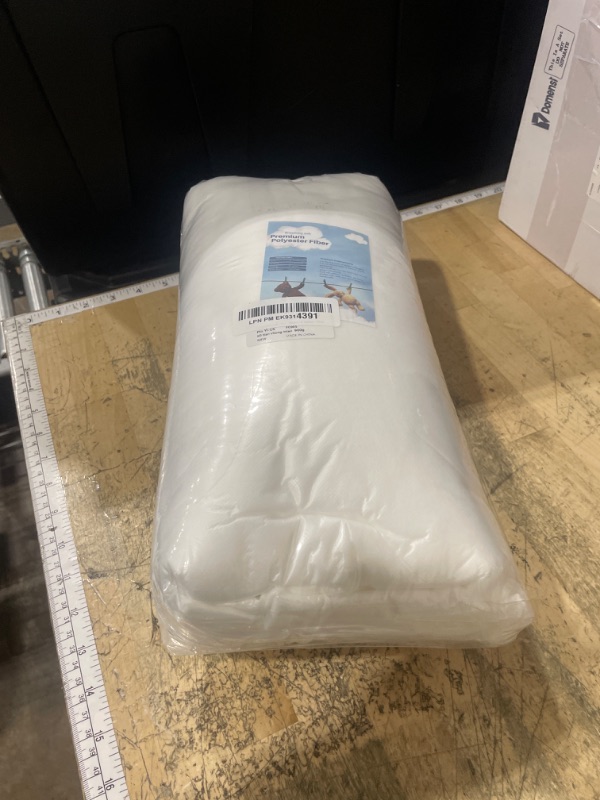 Photo 1 of 2.2 LB / 35.3 Ounce Premium Polyester Fiber Fill, Stuffing for Stuffed Animals, Pillows, Quilts, Paddings, Pouf, Fiberfill, Stuffing, Machine Washable, White