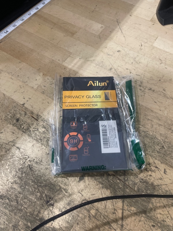 Photo 1 of **PARTIAL SET/ONLY 1** Ailun Privacy Screen Protector for iPhone 16 / iPhone 15 / iPhone 15 Pro [6.1 Inch] 3 Pack Anti Spy Private Tempered Glass Anti-Scratch Case Friendly [3 Pack][Not for iPhone 16 Pro 6.3 inch]