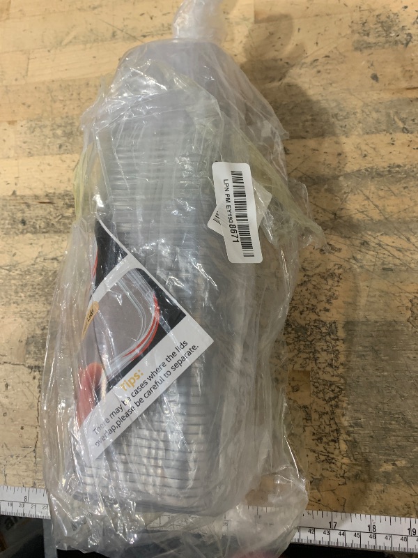 Photo 1 of ***MISSING LIDS & FORKS*** Qyyiguf 50 Pcs 8OZ Plastic Dessert Cups with Lids and Spoons,Square Parfait Cups,Disposable Ice Cream Containers for Cupcake,Pudding,Snacks,Yogurt,ParfaitFruits,MousseLPNPMEY1938671