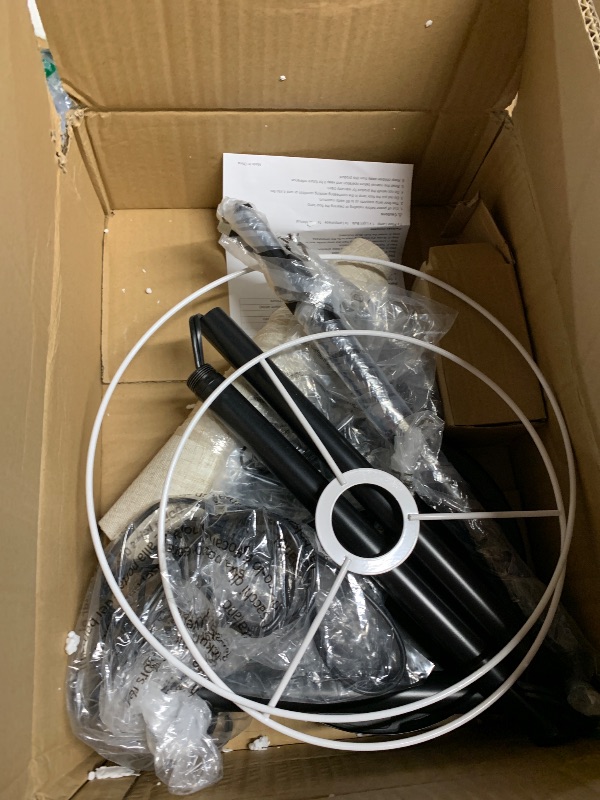 Photo 1 of ?Upgraded? Dimmable Floor Lamp, 1000 Lumens LED Edison Bulb Included, Arc Floor Lamps for Living Room Modern Standing Lamp with Linen Shade, Tall Lamp for Bedroom Office Dining Room- Black