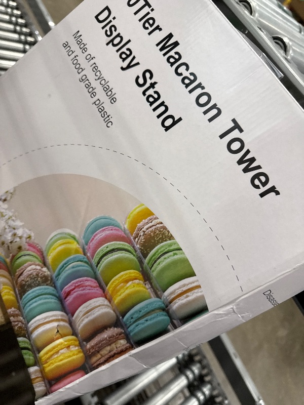 Photo 1 of 10 Tiers Macaron Tower Stand, Macaroon Tower Stand with Tongs Round Cupcake Cake Stand Desserts Display Holder Platter for Baby Shower, Birthday, Wedding, Party Decor (10-Tiers with Tongs)