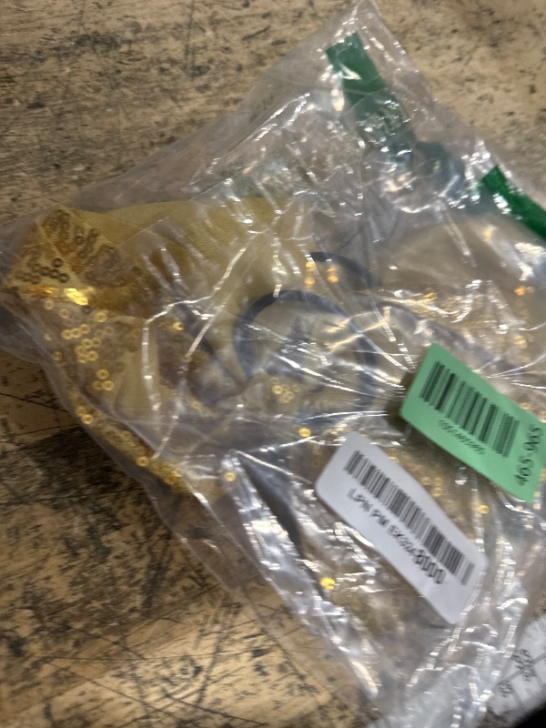 Photo 1 of 2 Packs Jumbo Cheerleading Bow 8 Inch Large Cheer Hair Bows with Ponytail Holder for Teen Girls Softball Outfit Uniform(Sequin Gold)