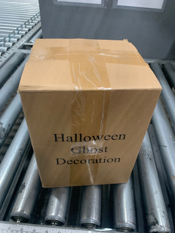 Photo 1 of 2 Packs Halloween Decorations Outdoor, 5 FT USB Powered Ghost Decor Kit with Remote Controlled String Lights, Easy Assemble Ghosts Halloween Decorations for Front Door Porch Yard
