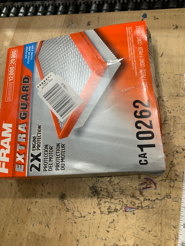 Photo 1 of **BENT** FRAM Extra Guard Air Filter, CA10262 for Select Ford and Lincoln Vehicles