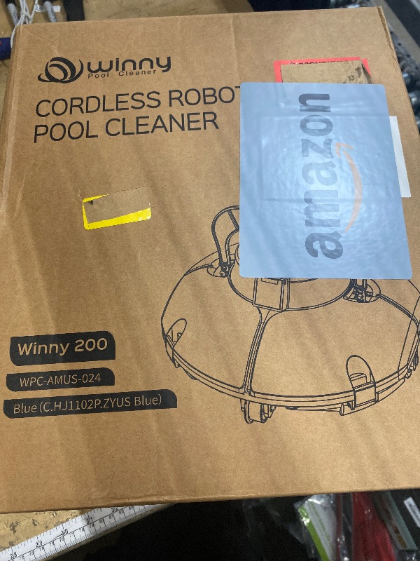 Photo 1 of (2025 Upgrade) Cordless Robotic Pool Cleaner, Lasts 75 Min, Automatic Vacuum for Above-Ground Pools up to 645 Sq.ft,Portable, Self-Parking,Light Blue