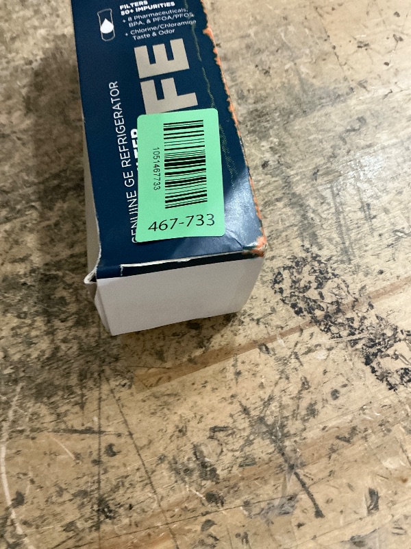 Photo 1 of GE XWFE Refrigerator Water Filter, Genuine Replacement Filter, Certified to Reduce Lead, Sulfur, and 50+ Other Impurities, Replace Every 6 Months for Best Results, Pack of 1