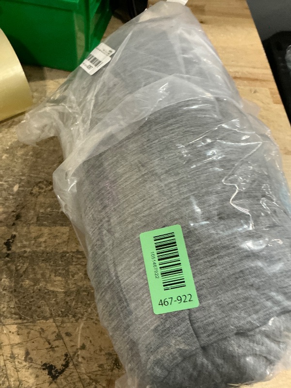 Photo 1 of 1 MIDDLE ONE Round Cylinder Bolster Pillow with Removable Cooling Cover, Tube Roll Cervical Pillow for Head, Neck, Back and Legs Support, 13"x 6", Grey