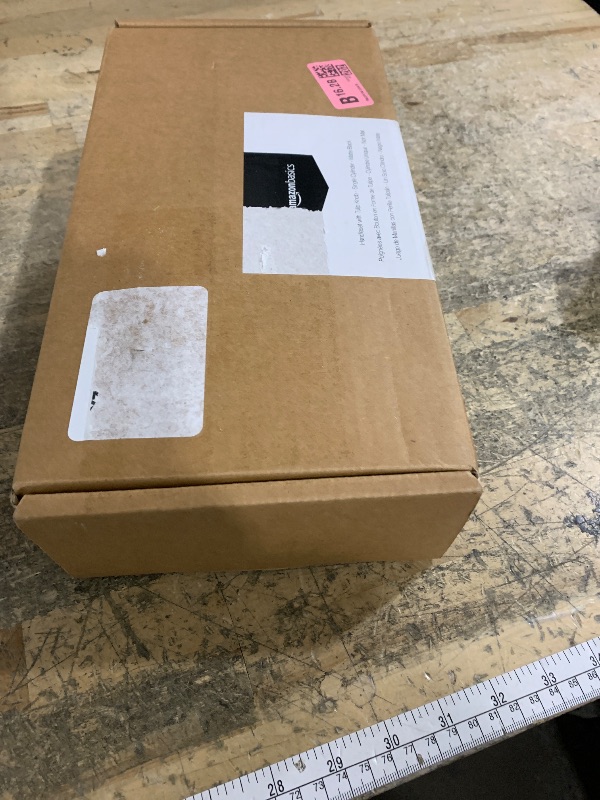 Photo 1 of **MISSING ASSEMBLY PIECES** Amazon Basics Front Door Lock Set, Handleset with Tulip Knob, Level Door Handle, Exterior, Single Cylinder,Matte Dark Brown, 1-Pack